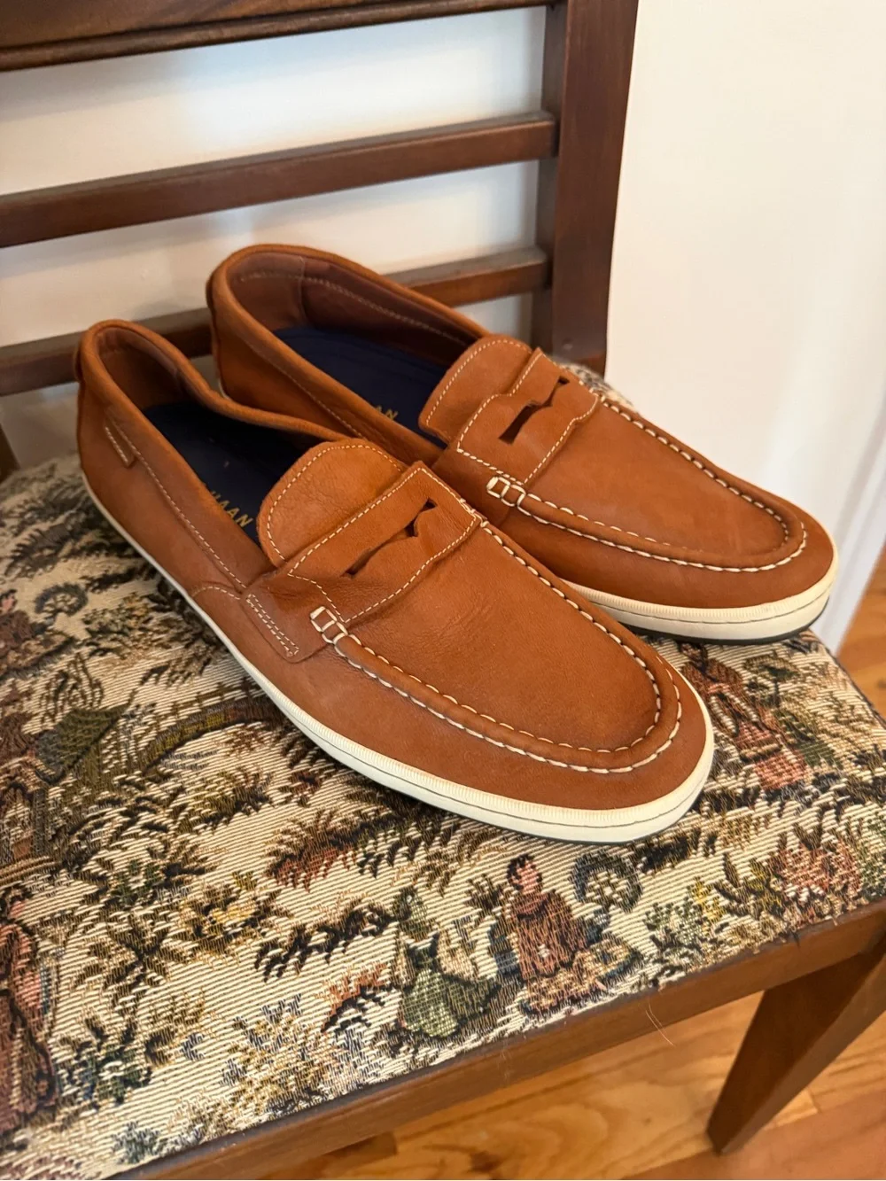 Cole Haan Grand Men’s 11.5 Nantucket Brown Leather Penny Loafer Sneaker Slip On